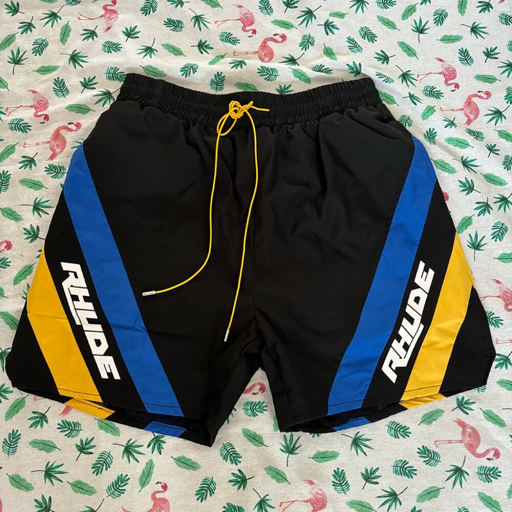 Rhude Hydro Logo Print Black Short